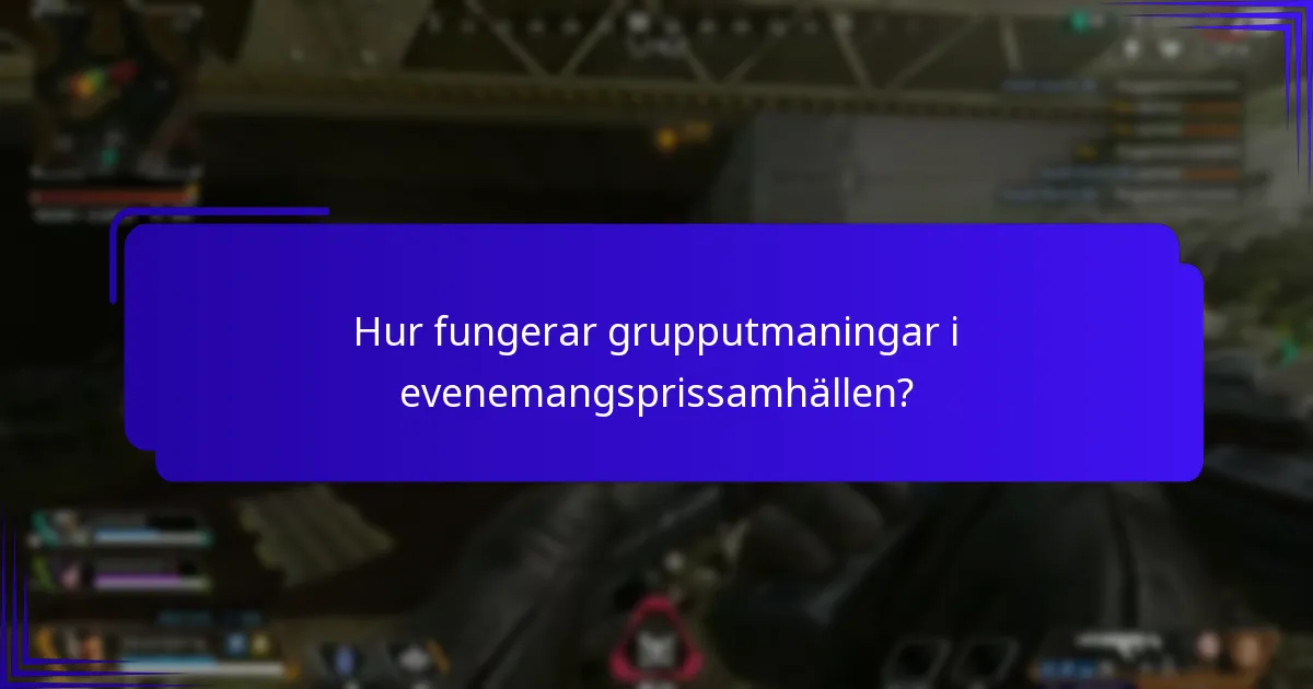 Hur fungerar grupputmaningar i evenemangsprissamhällen?
