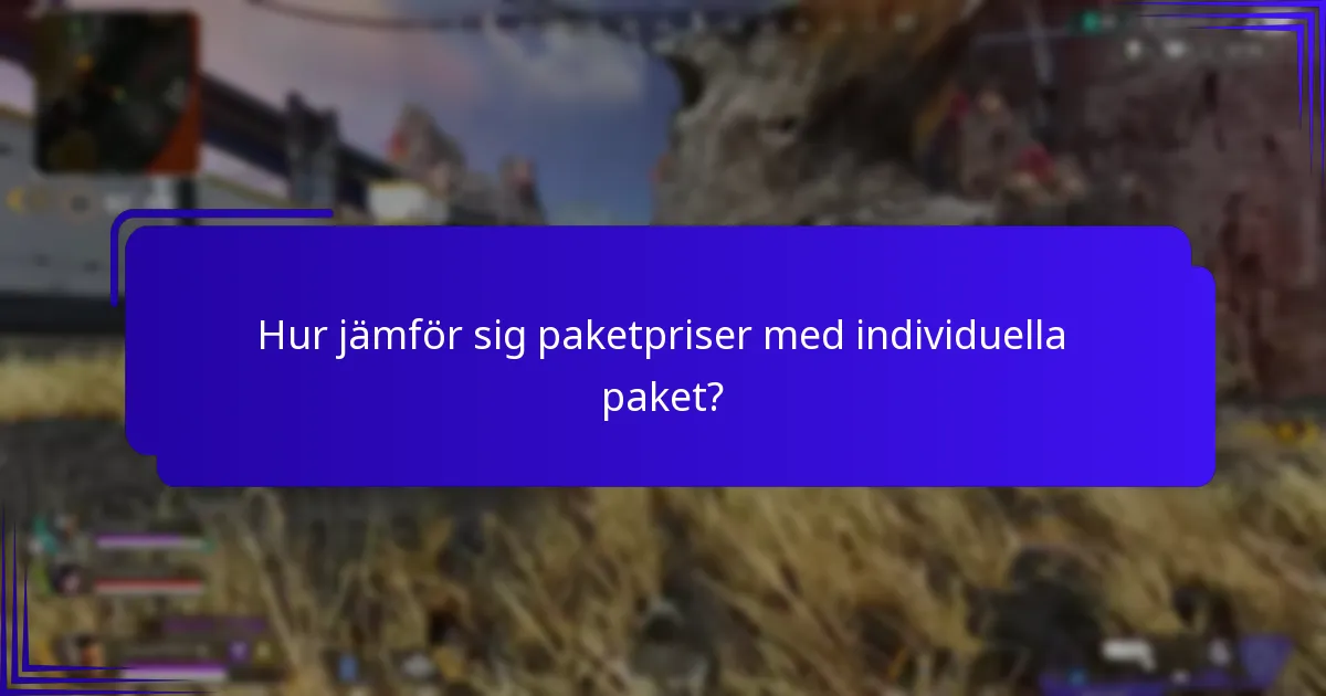 Hur jämför sig paketpriser med individuella paket?
